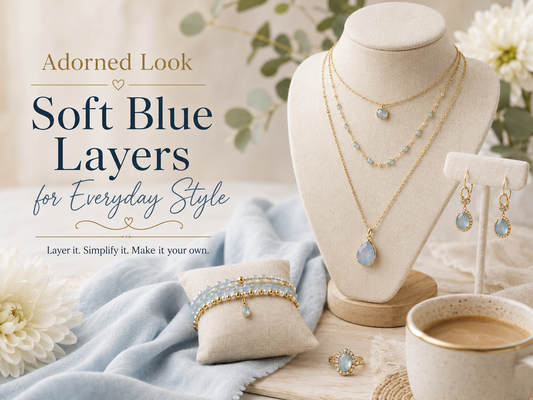 Adorned Look: Soft Blue Layers for Everyday Style