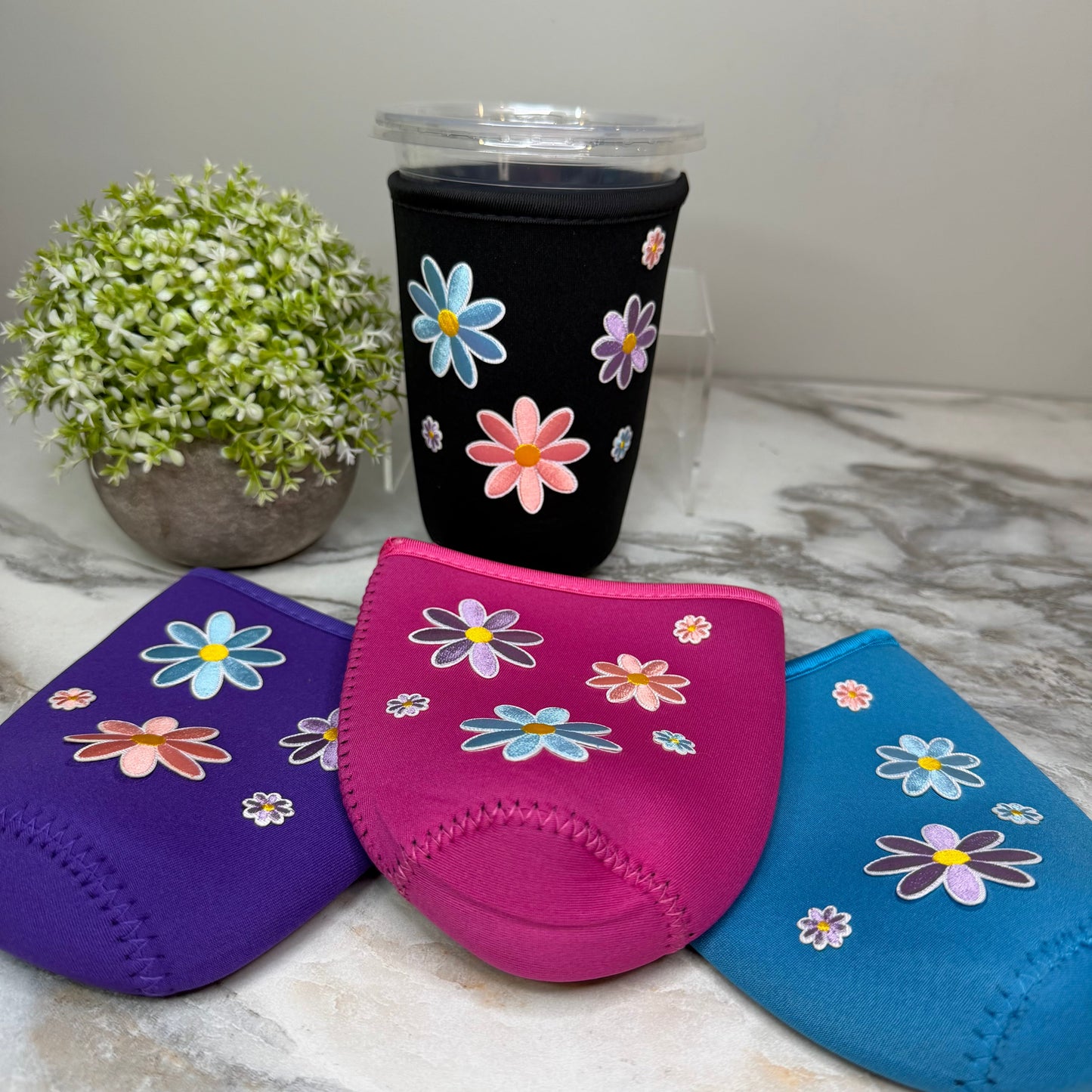 Bundled Set - Floral Patches Black