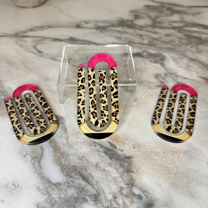 Jumbo Paperclip - Pencil Animal Print