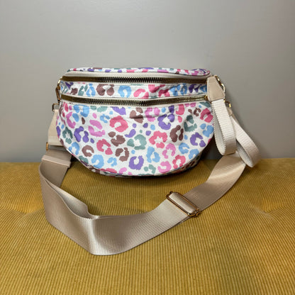 The Roni Nylon Crossbody - Animal Print Multicolor
