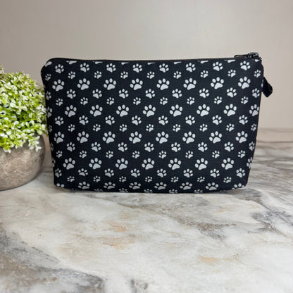 Pouch - Paw Dog Cat Black Grey