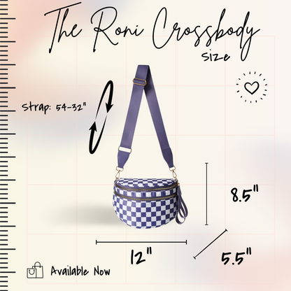The Roni Nylon Crossbody - Black & Grey Animal